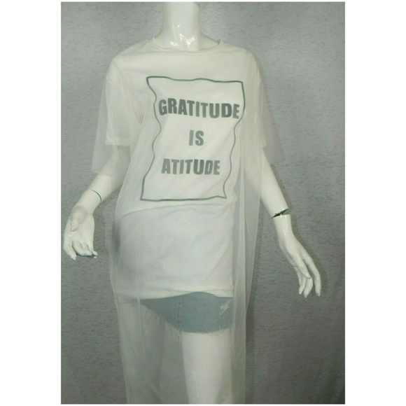 Izzue Tops - Izzue Graphic Gratitude is Attitude T-Shirt Sz XS